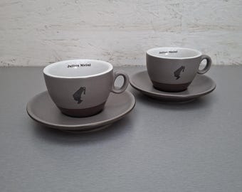 Julius Meinl Cappuccino Cup Set – Rare Gray – 2 Cups & Saucers – 165 ml – Austrian Coffeehouse