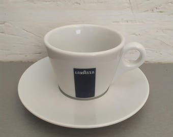 Tazza e piattino da cappuccino LavAzza Blu Collection: set da caffè in porcellana