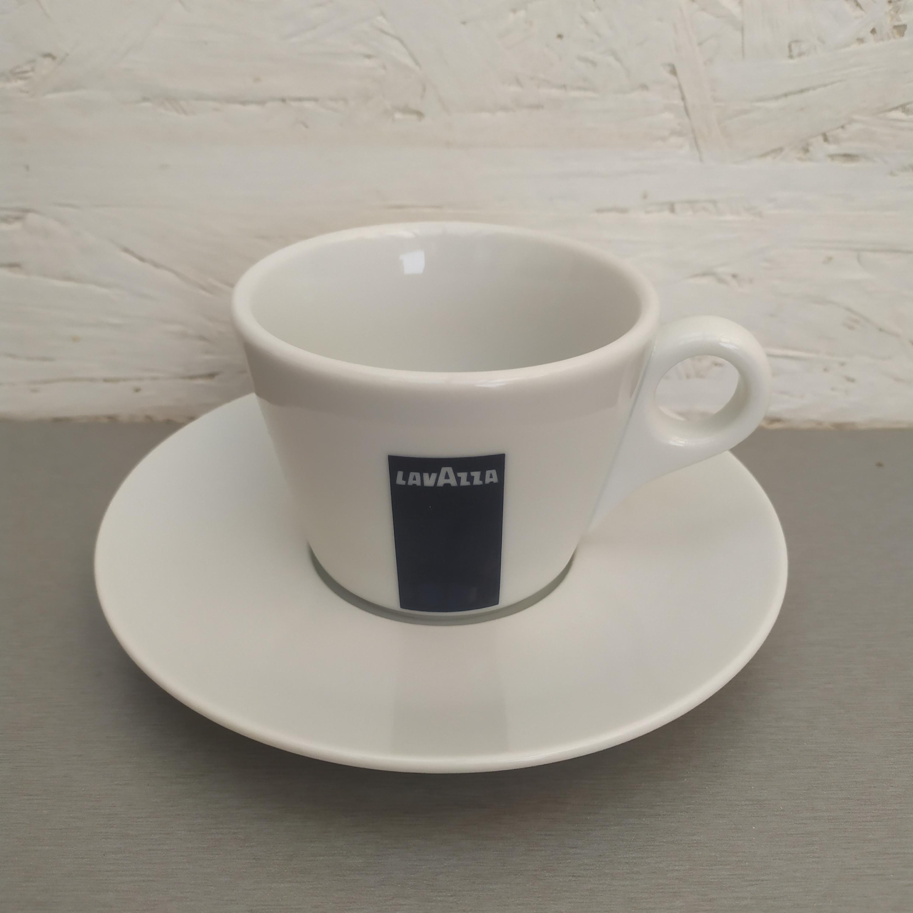 LavAzza Blu Collection Cappuccino-Tasse mit Untertasse : Porzellan-Kaffee-Set