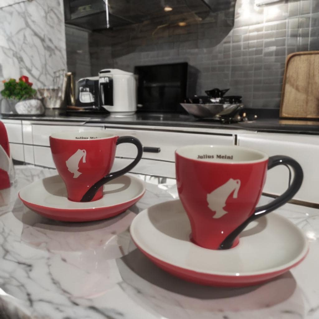 Julius Meinl Double Espresso Cup Set, Ceramic Coffee Cups
