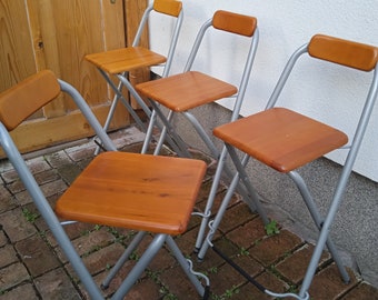 Vintage IKEA Deniss Stool, Kitchen Counter Stool, Folding Chair