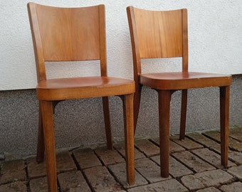 Pair of Vintage Thonet Dining Chairs: Classic Design for Your Kitchen, Vintage Wood, Side Table Chairs