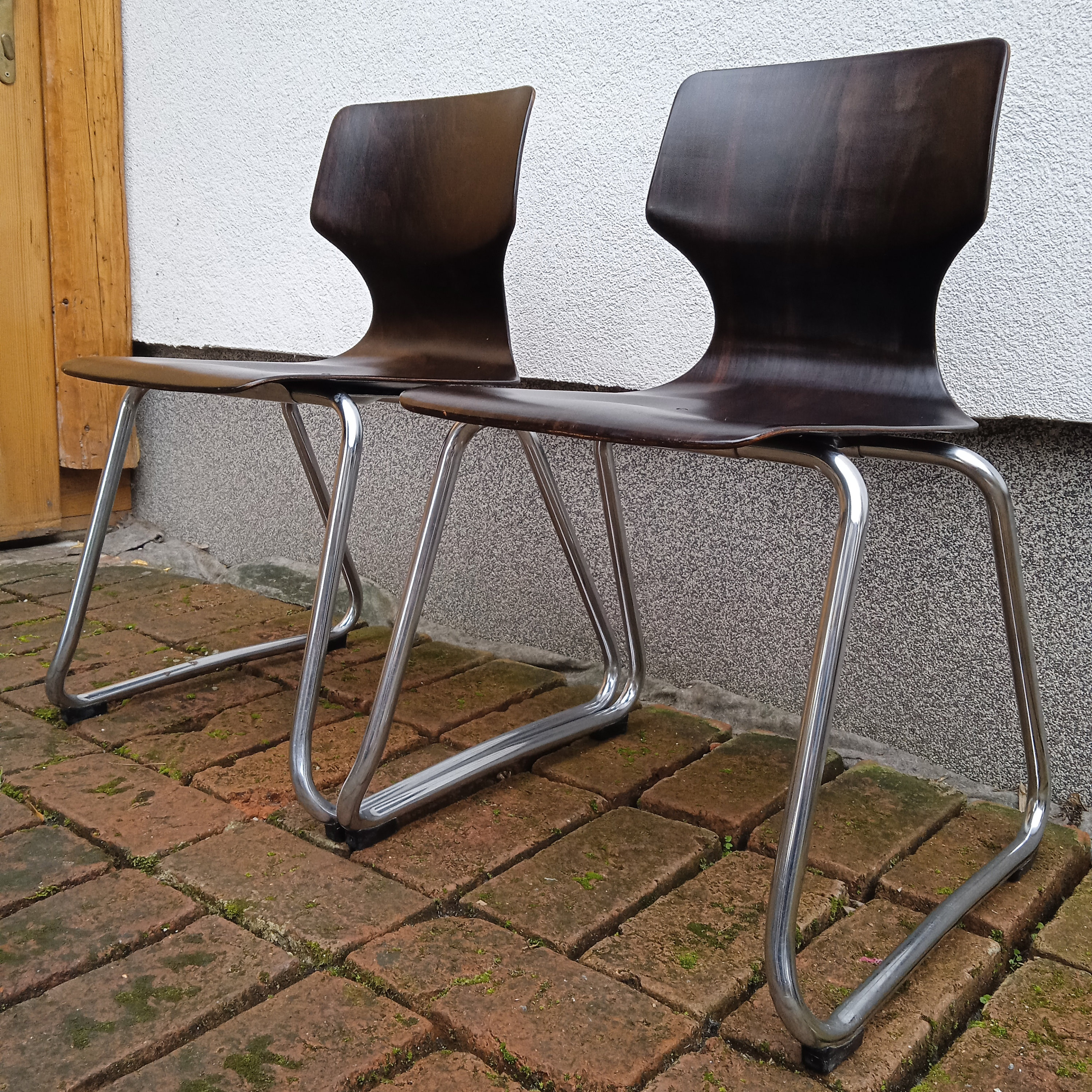Vintage Pagholz Children's Chairs: Bauhaus Chrome Tubular Steel, Set of 2