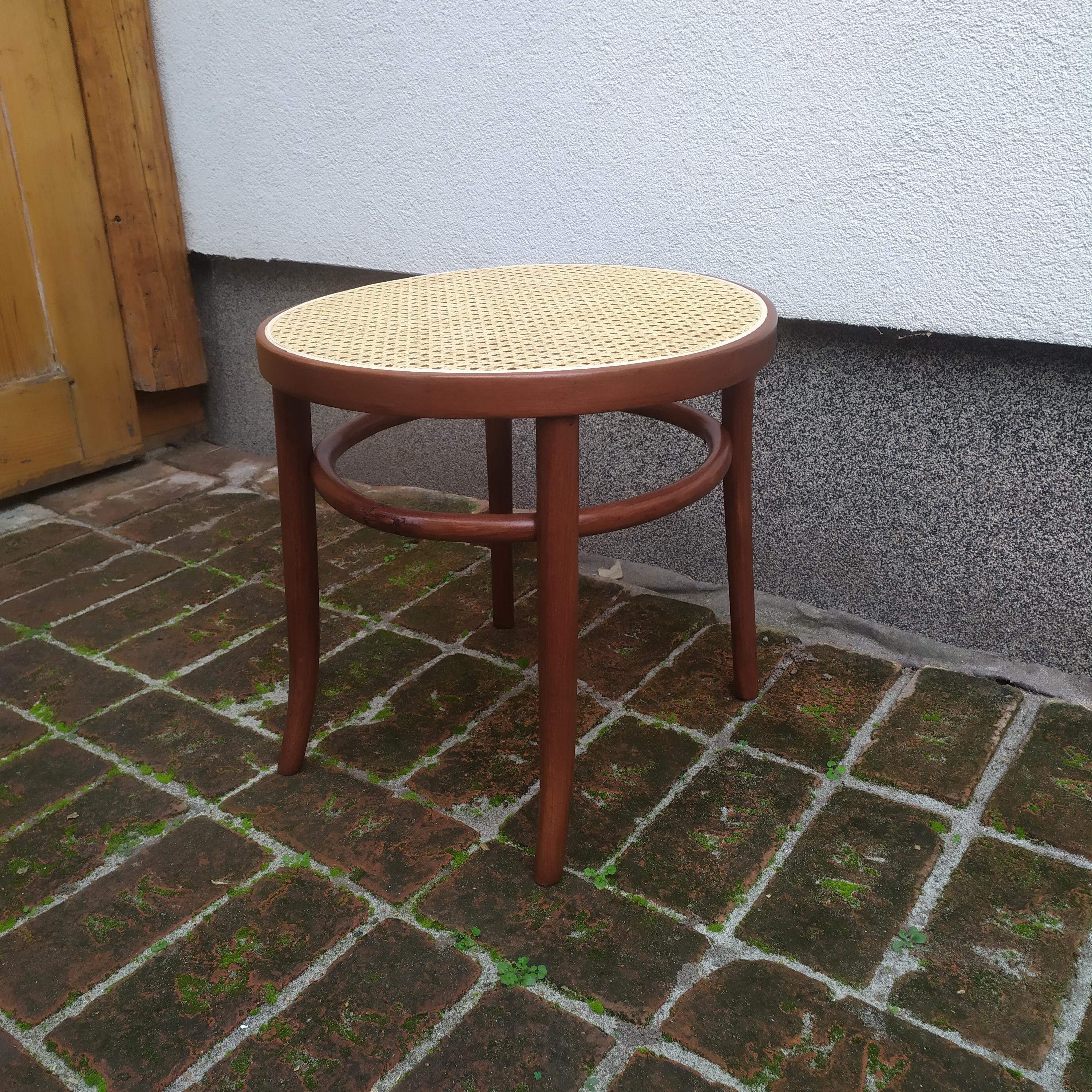 ヴィンテージトーネットスタイルのラタンスツール - ミッド