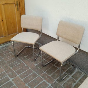 Sedia a sbalzo vintage Cesca di Marcel Breuer, sedia da pranzo modernista Bauhaus, seduta da cucina cromata di metà secolo, Stol Kamnik