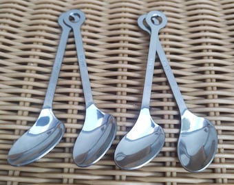 Lavazza Espresso Löffel Set: Vintage Italienisches Café Edelstahlbesteck