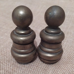 Solid Brass Curtain Finials: Drapery Rod End Cap Holders