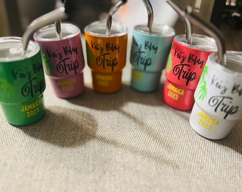 Girls Trip 3oz Shot Glass,Custom Mini Tumbler,Bachelorette Party ,Personalized Bridesmaid Gifts,21st Birthday,Bridal Party,Party Favors,Sip,