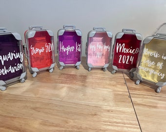 Mini Trolley Suitcase: Custom Party Favor, Bridal, Bachelorette & Theme Parties