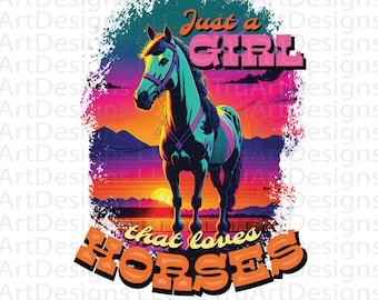 Gewoon een meisje dat van paarden houdt png, western meisje png, houdt van paarden sublimatieontwerpen, paardenmeisje png, westerse sublimatie, paard png-kunst
