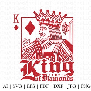 Roi des diamants svg, roi png, roi svg, roi des diamants png, tshirt fête des pères png, tshirt papa PNG, cartes à jouer, art chemise homme