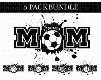Sport Mom svg Bündel, Basketball Mom svg, Baseball Mom svg, Beachvolleyball Mom svg, Cheer Mom svg, Fußball Mom svg, sportliche Mom, Muttertagskunst