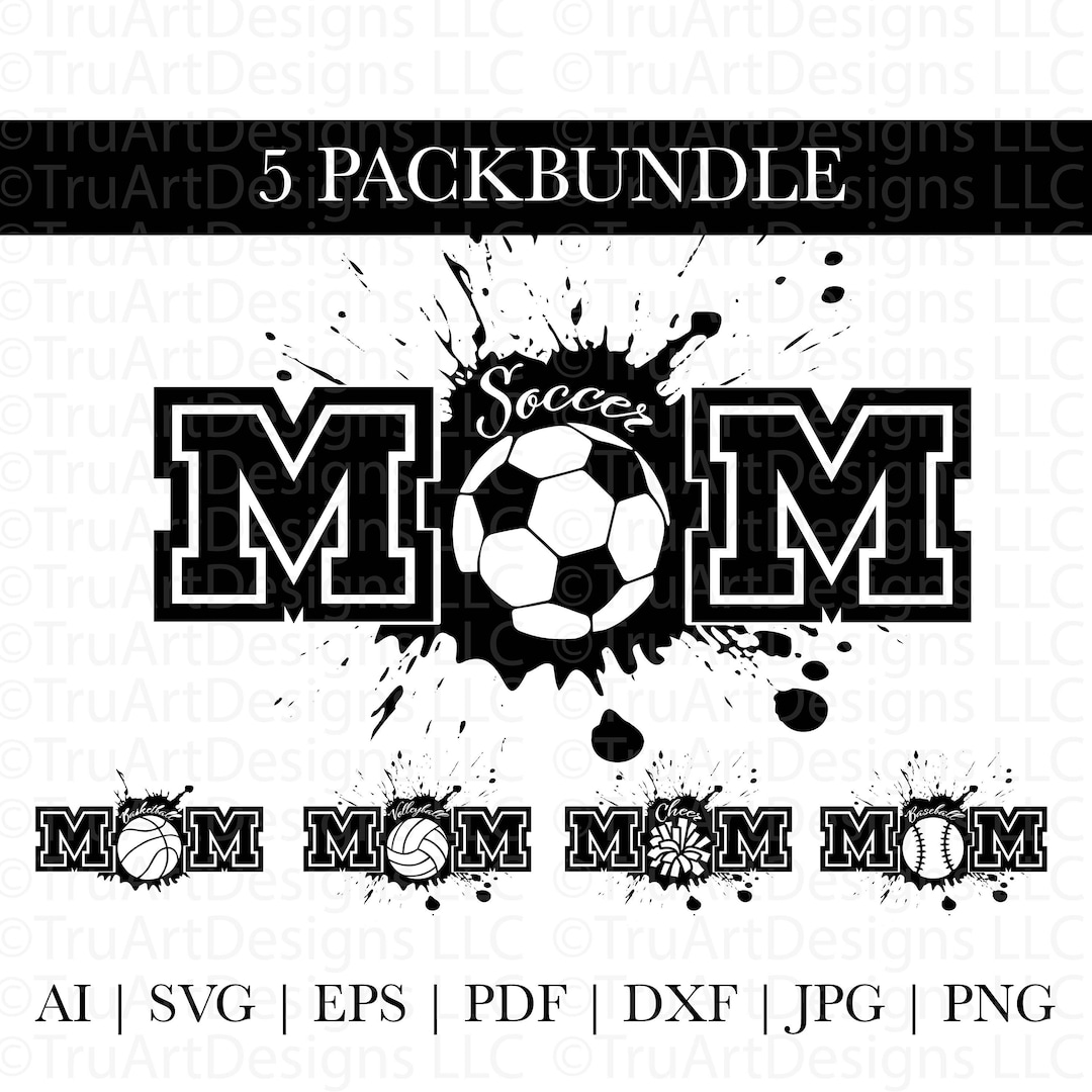 Sports Mom Svg Bundle, Basketball Mom Svg, Baseball Mom Svg, Volleyball