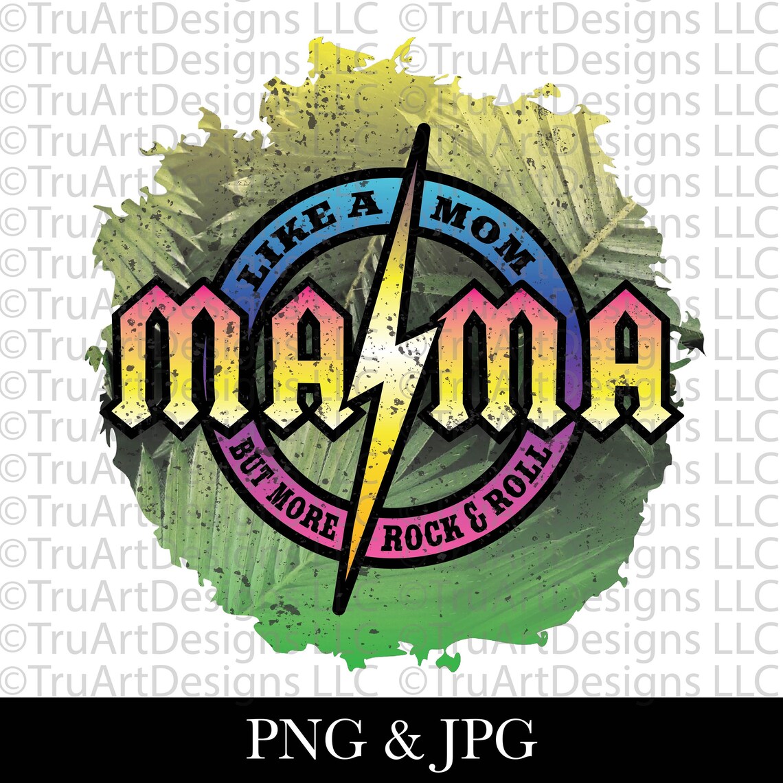 Mama Png, Rock and Roll Mom Design, PNG for Sublimation, Mother's Day T ...