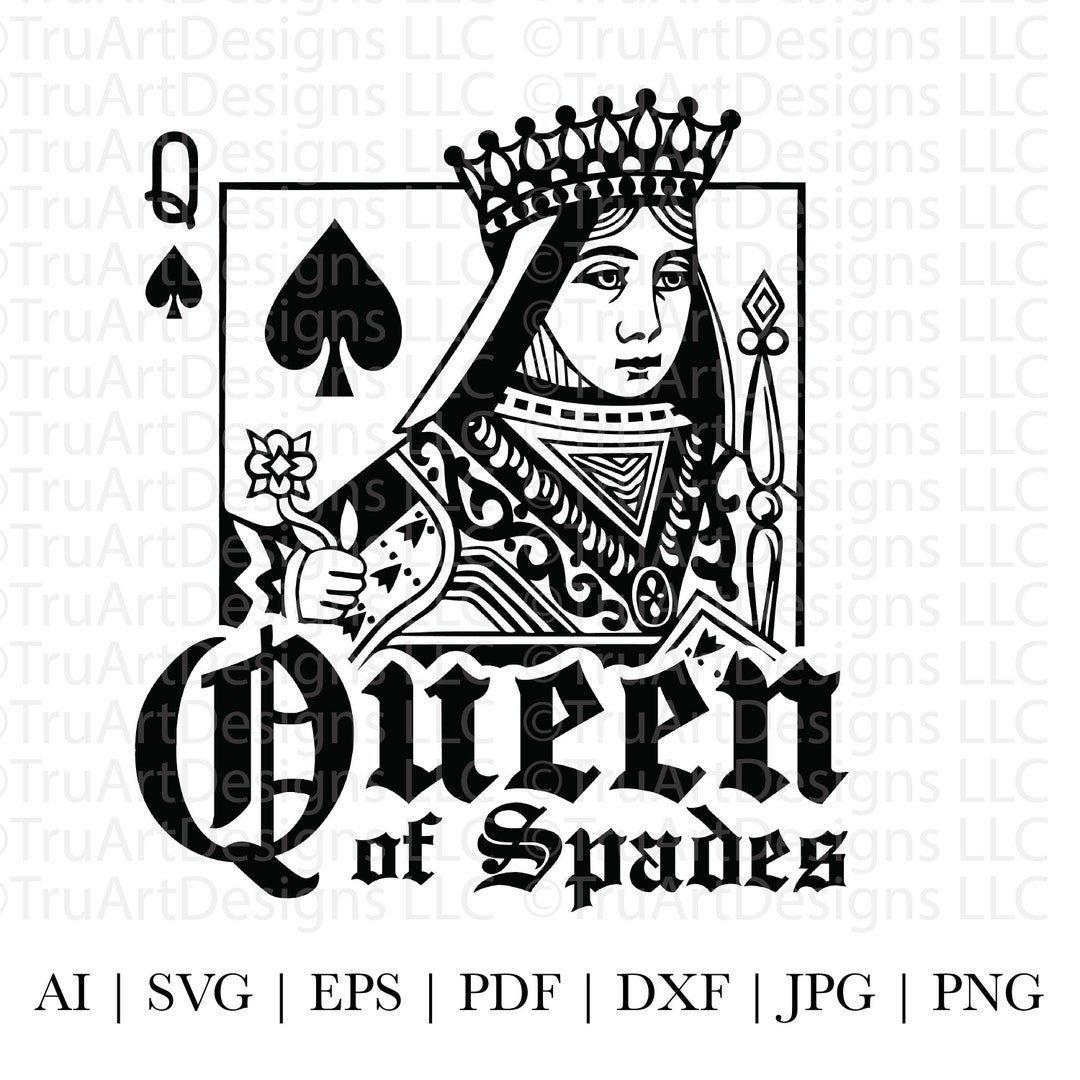 Queen of Spades Svg, Queen Png, Royal Svg, Queen of Spades Png, Mother