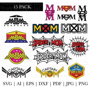 スーパーママ svg バンドル、母の日のママのロゴ、スーパーヒーローママのシャツデザイン svg、最高のママのカットファイル、SVG 素晴らしいママ、スーパーヒーローママのクリップアート
