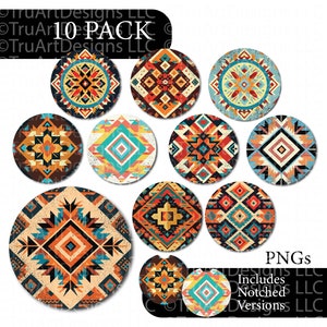 Bundle de conception de sublimation de caboteur de voiture, png de sous-verre de voiture de modèle du sud-ouest, png occidental, png de motifs d'inspiration aztèque, porte-clé, assainisseur d'air