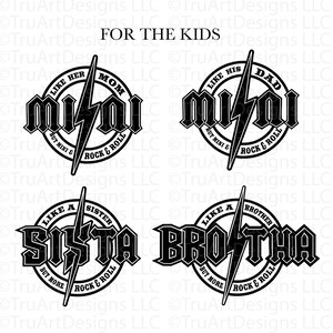Family Svg Bundle, Rock and Roll Family, Family Tshirt Bundle Pngs ...