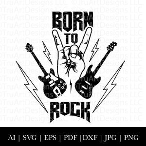 Born to Rock svg, Rock'n'Roll digitaler Download, Baby Rock Tshirt svg, Rock'n'Roll png, Rock Baby Tshirt Sublimation, Konzert Shirts svg
