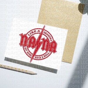 Rock and Roll Nana Svg, Nana Design, Mother's Day Tshirt PNG, Best ...