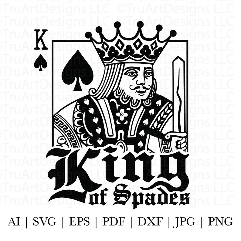 King Png King of Spades Svg King Png Playing Card Svg King Etsy