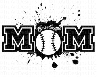 Mamá de béisbol svg, diseño de mamá deportista, PNG para sublimación, salpicaduras y grunge, mamá de béisbol png, arte de camiseta de mamá deportista de moda, mamá béisbol