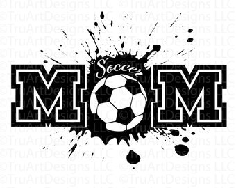 Fußball Mama svg, Sport Mama Design, PNG für Sublimation, Splatter und Grunge, Fußball Mama png, trendige Sport Mama Tshirt Kunst, Mama Fußball
