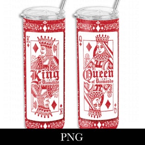 20 Unzen Skinny Tumbler Designs, King and Queen of Diamonds png, Diamond Tumbler Wrap, Paare, Braut Bräutigam, Paare Matching, Mann und Frau