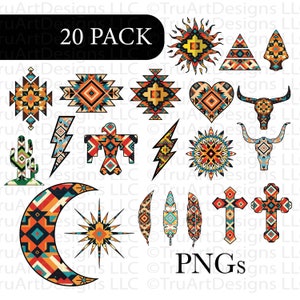 Lot de sublimation, png motif sud-ouest, png occidental, lot occidental des années 90, png d'article aztèque, png occidental, impression aztèque tendance, serape