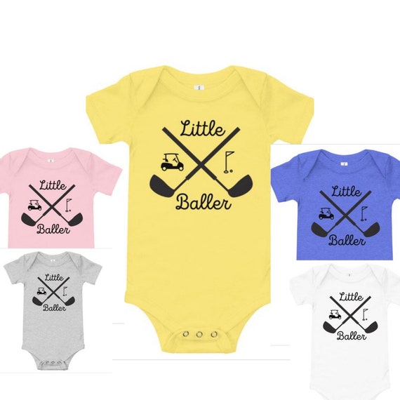 Golf Baby Onesie Funny Golf Onesie Little Baller Golfer Baby Etsy