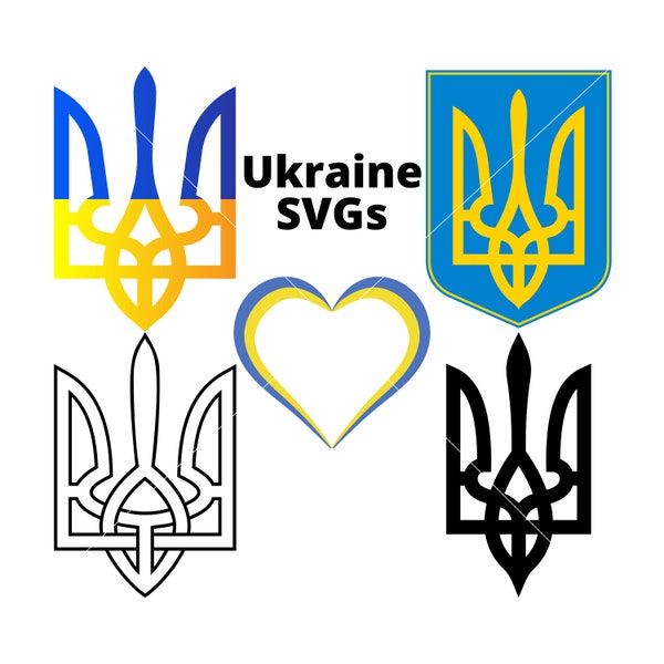 Ukraine SVG Bundle Ukraine Coat Arms svg, Ukraine Clip Art Ukraine Symbol svg Ukraine Digital Download Ukraine Heart svg Stand With Ukraine