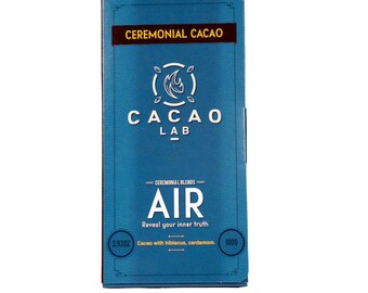 Ceremonial Grade Cacao - Air Element: Invoke Your Compassion (100g bar) Premium Drinking Chocolate. Organic, Fair Trade. Holistic Gift.