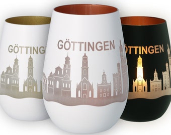 Windlicht | Göttingen | Göttingen Skyline | Luftlinie | Verschiedene Farben | Teelicht