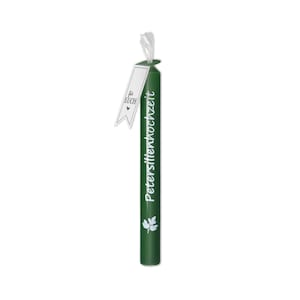 Stabkerze | "Petersilienhochzeit" | Grün | 12,5 Jahre | Jubiläum | 21cm