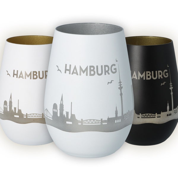Windlicht | Hamburg | Hamburger Skyline | Verschiedene Farben | 465ml