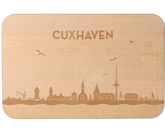 Frühstücksbrett | Cuxhaven | Cuxhavener Skyline