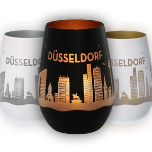 Lantaarn | Düsseldorf | Skyline Düsseldorf | Luchtvaartmaatschappij | Verschillende kleuren | Theelichtje
