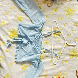 Blue crop top
