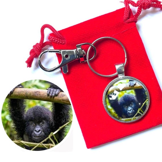 Baby Gorilla Cute Keyring Bag Charm Gift Etsy UK