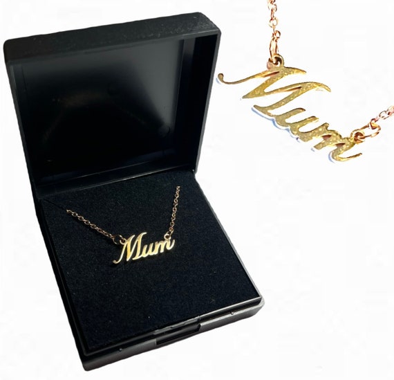 Mothers Day Necklace Gift Rose Gold MUM 