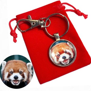 Red Panda cute Keyring, bag charm gift