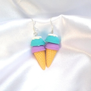 Eiswaffel Ohrringe, lustige Ohrringe, Sommer Schmuck, Eis