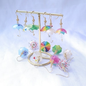 Umbrella earrings, unusual earrings, beautiful gift idea