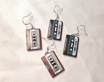 Cassette earrings, fun retro earrings, 80s