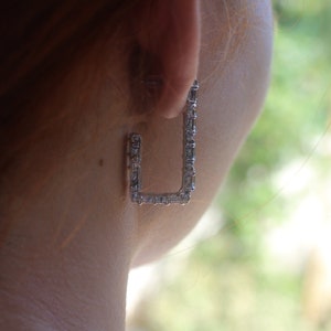 Modern Geometric Earrings, Simple Stud Earrings, Gold Filled Rectangle Earrings, Gift For Her