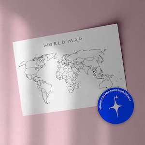 Druckbare Weltkarte - Sales Tracker - Reisekarte - printable download