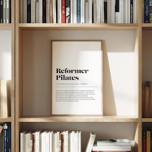 Reformer Pilates Funny Definition Hobby Gift Wall Art Print image 3