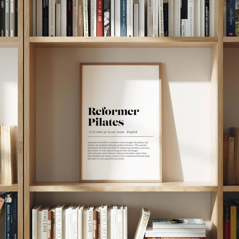 Reformer Pilates Funny Definition Hobby Gift Wall Art Print image 3