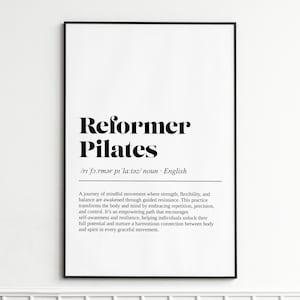 Reformer Pilates Funny Definition Hobby Gift Wall Art Print image 1