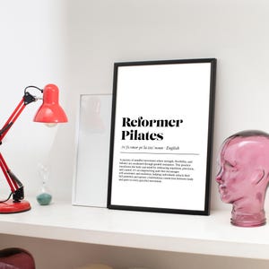 Reformer Pilates Funny Definition Hobby Gift Wall Art Print image 2